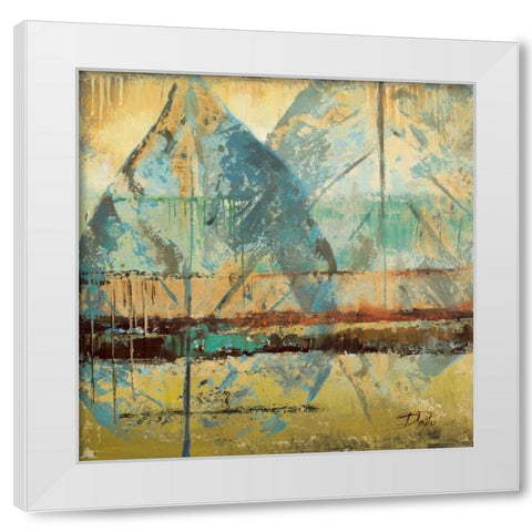 Rain Leaves I White Modern Wood Framed Art Print by Pinto, Patricia