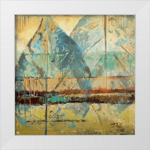 Rain Leaves I White Modern Wood Framed Art Print by Pinto, Patricia
