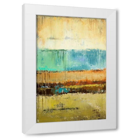 Rain I White Modern Wood Framed Art Print by Pinto, Patricia