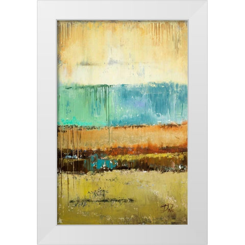 Rain I White Modern Wood Framed Art Print by Pinto, Patricia