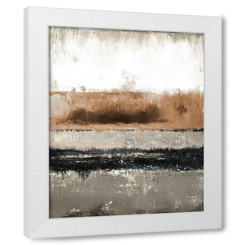 Autumn Rain White Modern Wood Framed Art Print by Pinto, Patricia