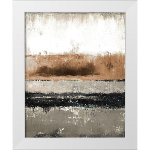 Autumn Rain White Modern Wood Framed Art Print by Pinto, Patricia