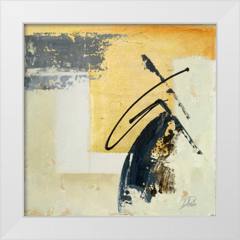 The Sign of Gold I White Modern Wood Framed Art Print by Pinto, Patricia