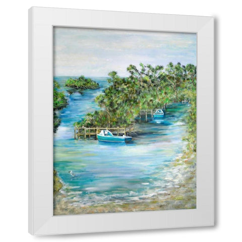Florida Scene White Modern Wood Framed Art Print by DeRice, Julie