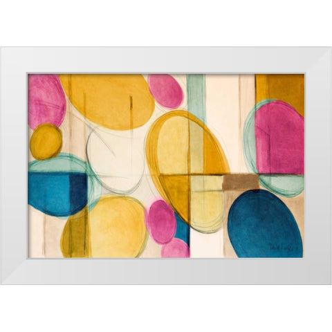 Very Retro White Modern Wood Framed Art Print by Loreth, Lanie