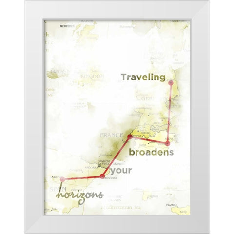 Broaden Horizons White Modern Wood Framed Art Print by Studio, Sd Graphics