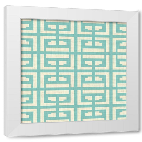 Box Pattern I White Modern Wood Framed Art Print by SD Graphics Studio
