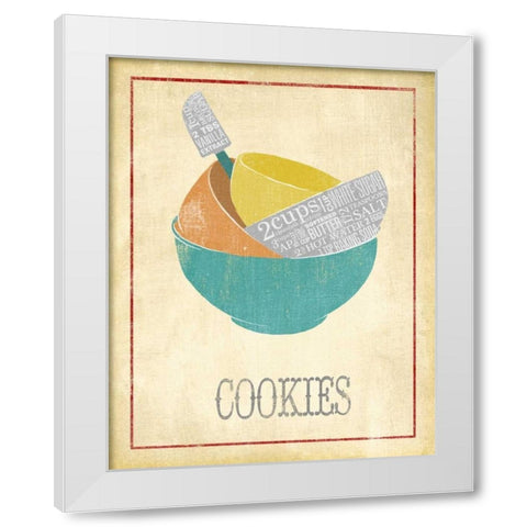 Cookies White Modern Wood Framed Art Print by Studio, Sd Graphics