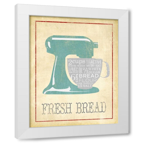 Fresh Bread White Modern Wood Framed Art Print by Studio, Sd Graphics