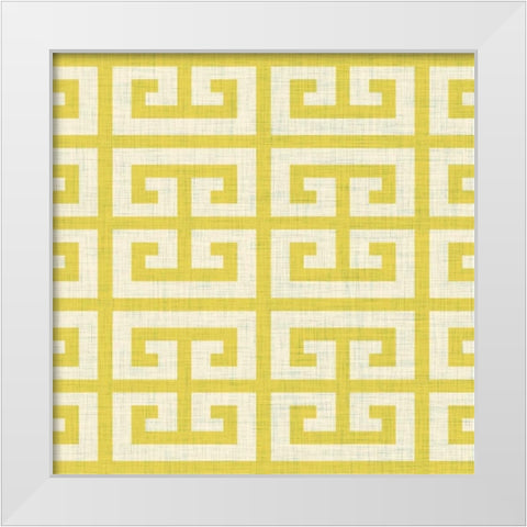 Box Pattern II White Modern Wood Framed Art Print by SD Graphics Studio