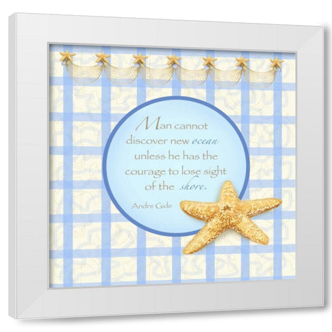 Starfish I White Modern Wood Framed Art Print by Metz, Andi