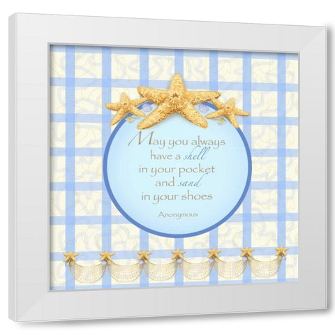 Starfish II White Modern Wood Framed Art Print by Metz, Andi