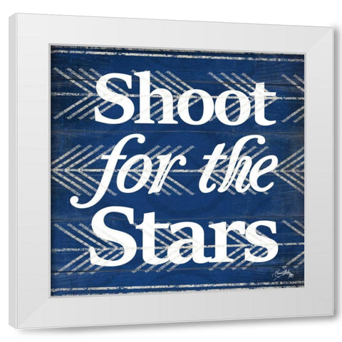 Shoot for the Stars White Modern Wood Framed Art Print by Medley, Elizabeth