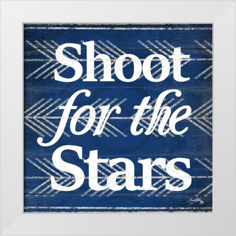 Shoot for the Stars White Modern Wood Framed Art Print by Medley, Elizabeth