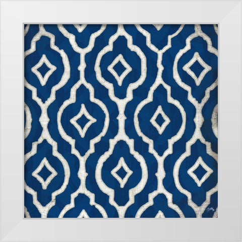 Indigo Modele II White Modern Wood Framed Art Print by Medley, Elizabeth