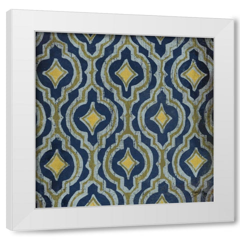 Olive and Indigo Modele II White Modern Wood Framed Art Print by Medley, Elizabeth