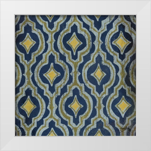 Olive and Indigo Modele II White Modern Wood Framed Art Print by Medley, Elizabeth