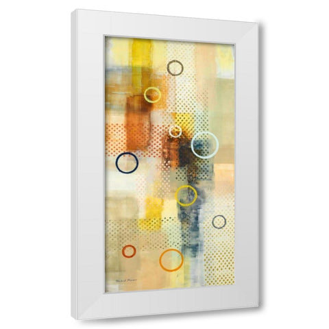 Floating Forms II White Modern Wood Framed Art Print by Marcon, Michael