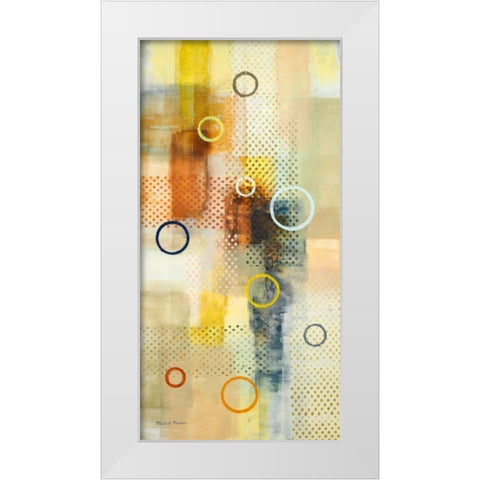 Floating Forms II White Modern Wood Framed Art Print by Marcon, Michael