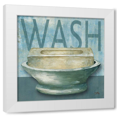 Wash White Modern Wood Framed Art Print by Medley, Elizabeth