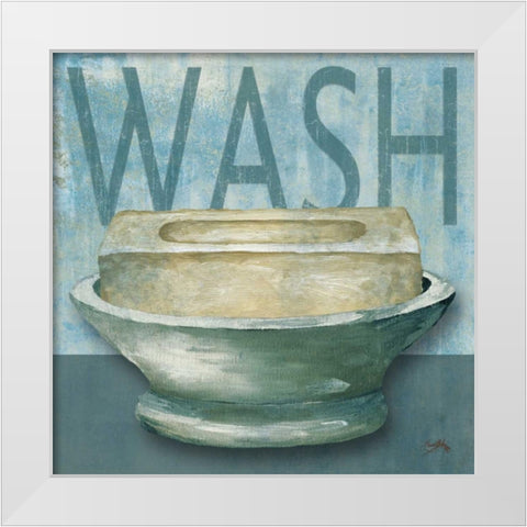 Wash White Modern Wood Framed Art Print by Medley, Elizabeth