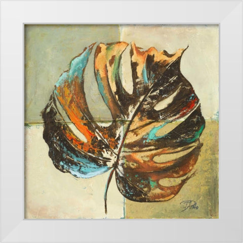 Contemporary Leaves I White Modern Wood Framed Art Print by Pinto, Patricia