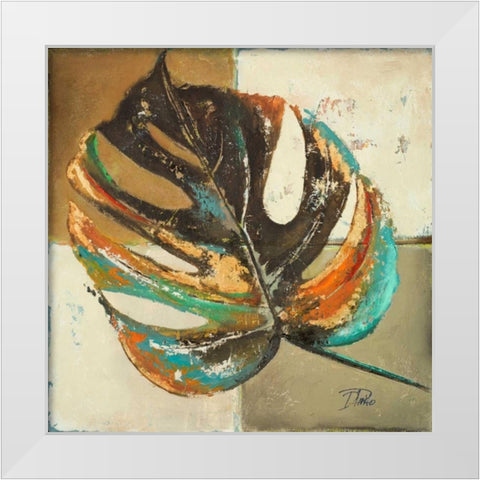 Contemporary Leaves II White Modern Wood Framed Art Print by Pinto, Patricia