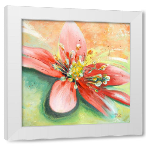 Tropical Splendor I White Modern Wood Framed Art Print by Pinto, Patricia