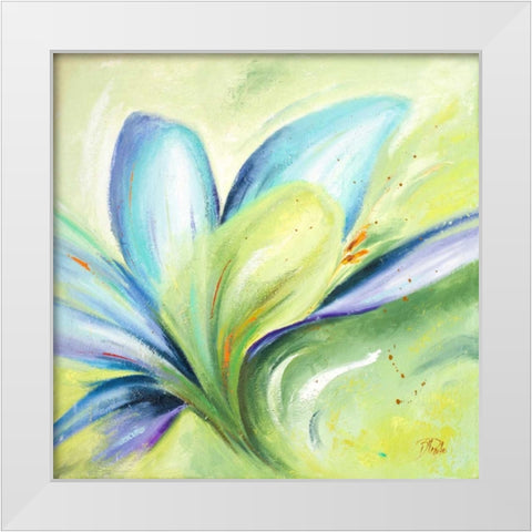 Summer Flowers II White Modern Wood Framed Art Print by Pinto, Patricia