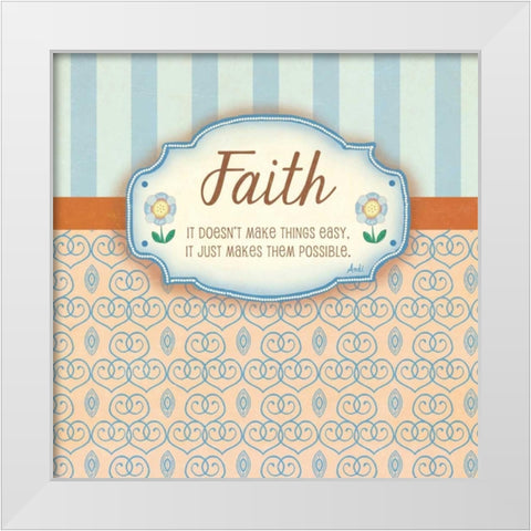 Faith White Modern Wood Framed Art Print by Metz, Andi