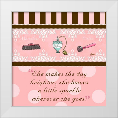 Classy and Fabulous I White Modern Wood Framed Art Print by Metz, Andi