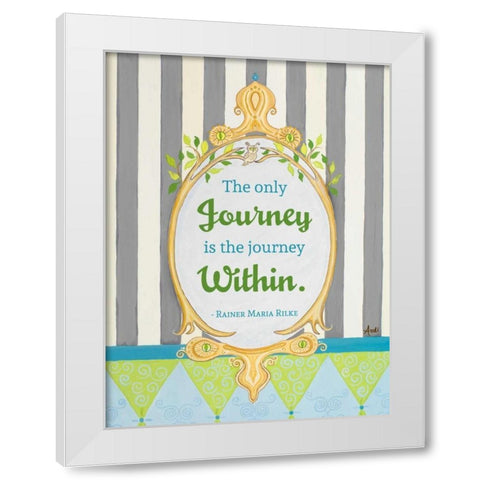 Journey Within White Modern Wood Framed Art Print by Metz, Andi
