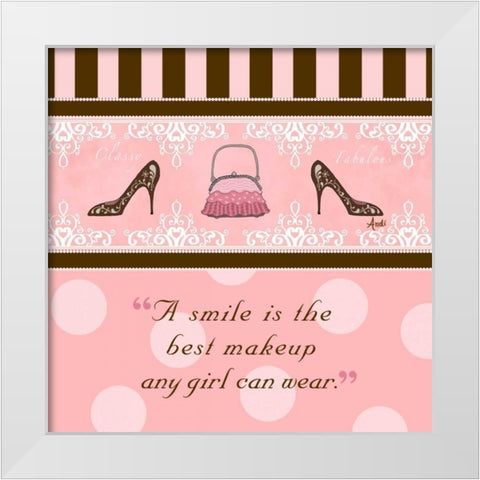 Classy and Fabulous II White Modern Wood Framed Art Print by Metz, Andi