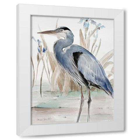 Neutral Heron White Modern Wood Framed Art Print by Loreth, Lanie