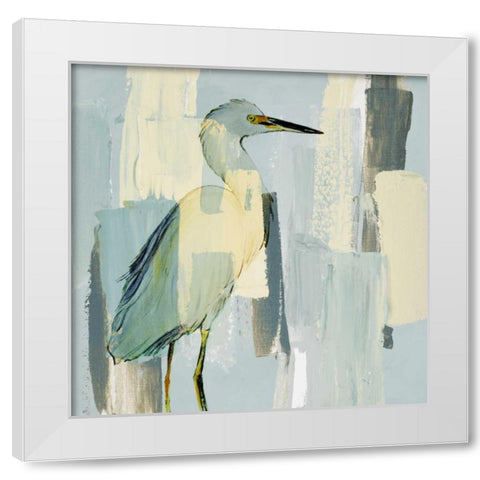 Sorrowing Egret White Modern Wood Framed Art Print by Loreth, Lanie