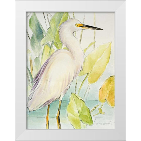 Snowy Egret White Modern Wood Framed Art Print by Loreth, Lanie