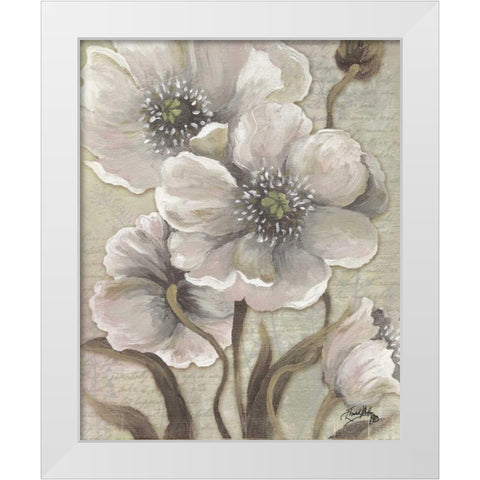 Scripted Beauty I White Modern Wood Framed Art Print by Medley, Elizabeth