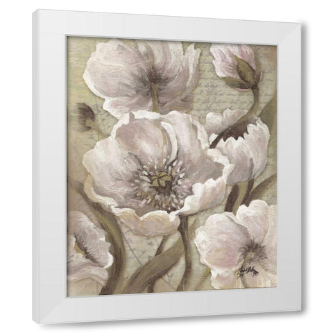 Scripted Beauty II White Modern Wood Framed Art Print by Medley, Elizabeth