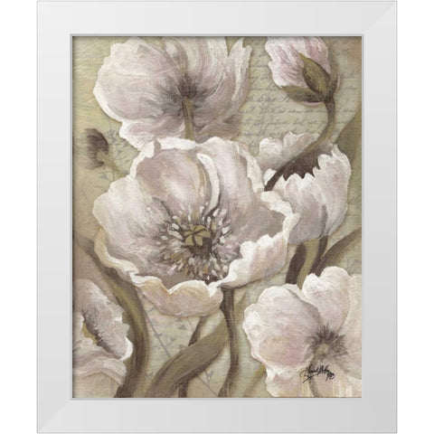 Scripted Beauty II White Modern Wood Framed Art Print by Medley, Elizabeth