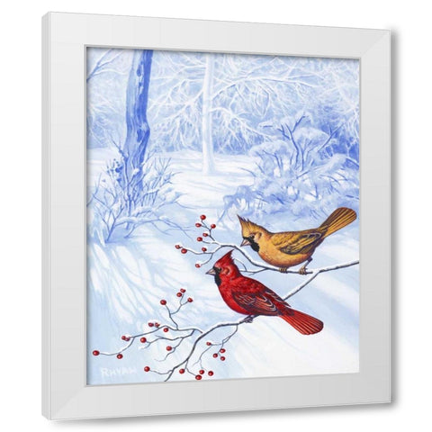 Nature in Winter II White Modern Wood Framed Art Print by Rhyan, Vivien