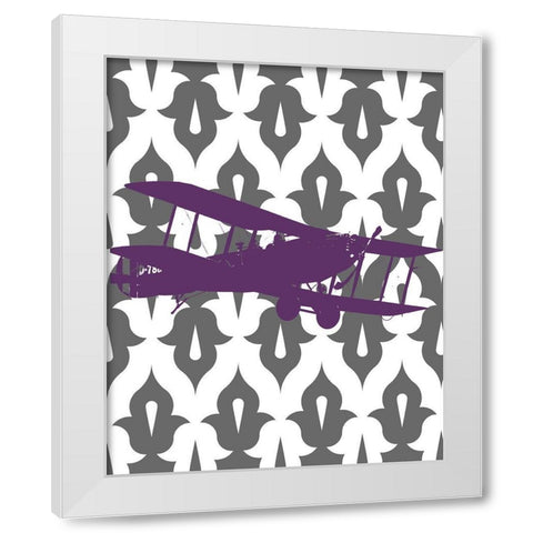 Flight Patterns I White Modern Wood Framed Art Print by Marcon, Michael