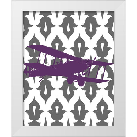 Flight Patterns I White Modern Wood Framed Art Print by Marcon, Michael