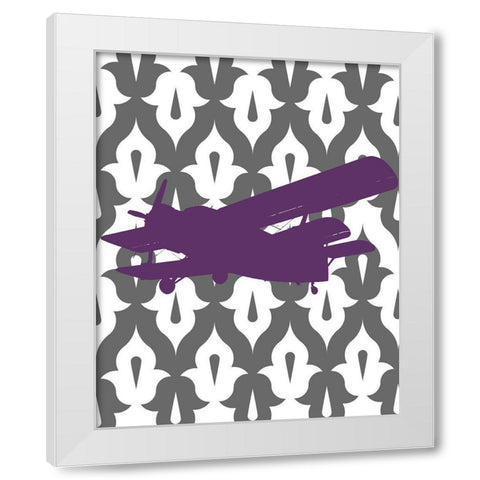 Flight Patterns II White Modern Wood Framed Art Print by Marcon, Michael
