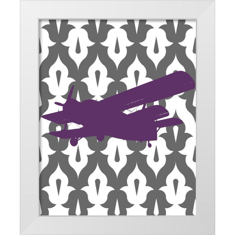 Flight Patterns II White Modern Wood Framed Art Print by Marcon, Michael