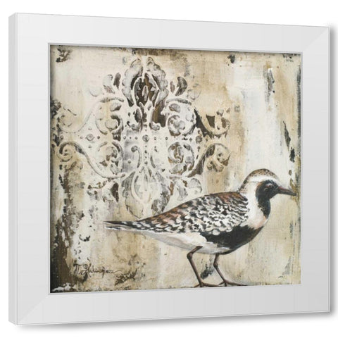 Couture Sandy Shore II White Modern Wood Framed Art Print by Hakimipour, Tiffany