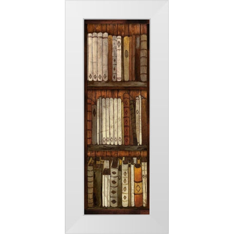 Library I White Modern Wood Framed Art Print by Medley, Elizabeth