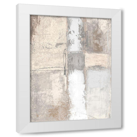 Neutral Autumn Deconstructing I White Modern Wood Framed Art Print by Marcon, Michael