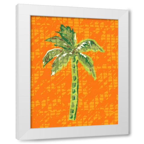 Cool Palm I White Modern Wood Framed Art Print by Biscardi, Nicholas