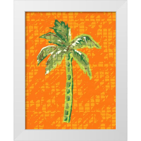 Cool Palm I White Modern Wood Framed Art Print by Biscardi, Nicholas