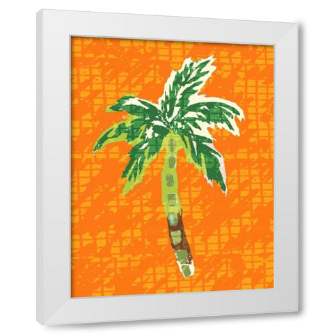 Cool Palm II White Modern Wood Framed Art Print by Biscardi, Nicholas